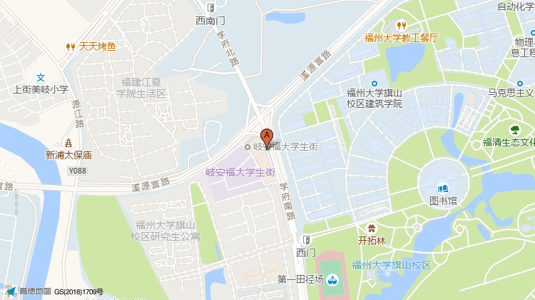 盛茂源东北饺子馆(岐安福大学生街店) 地图预览